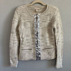 Banana Republic 100% Extra Fine Merino Wool Cardigan Size Large